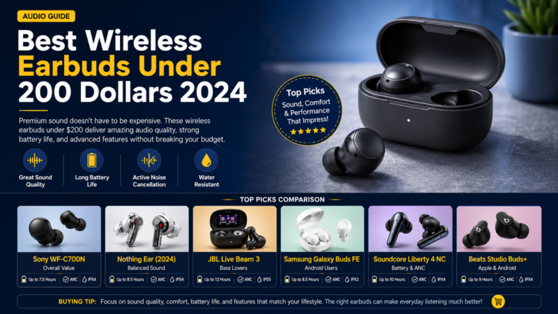 Best Wireless Earbuds Under 200 Dollars 2024