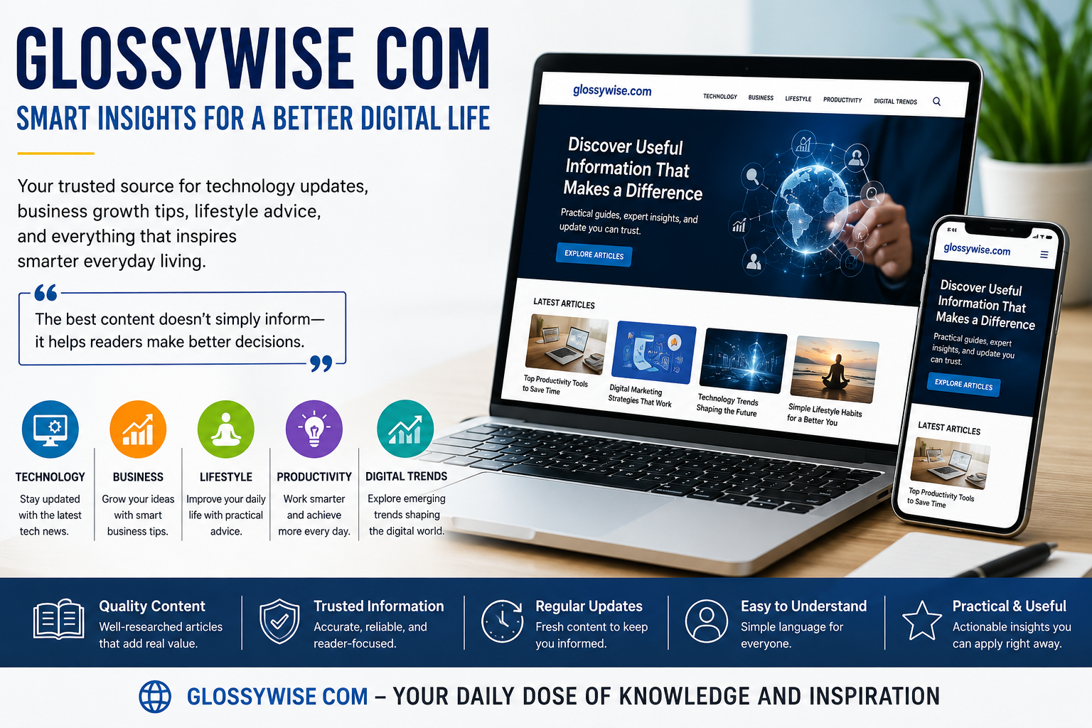 Glossywise com A Complete Guide to Smart Digital Insights, Lifestyle Trends, and Online Resources
